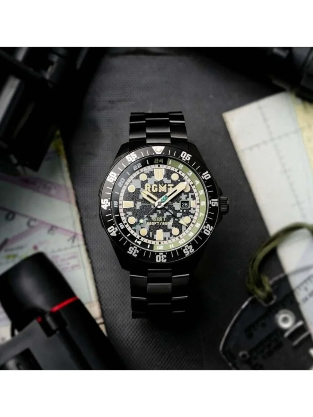 NWT Rgmt Continental Black Dial Men's Watch